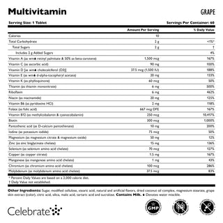 Multiwitamina bariatryczna bez Żelazo, Do żucia