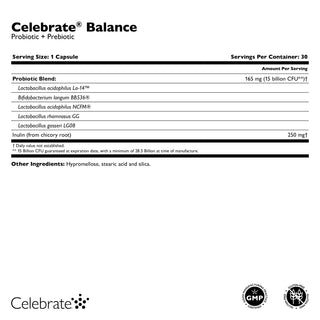 Celebrate® BALANCE Probiotyk + Prebiotyk, kapsułki