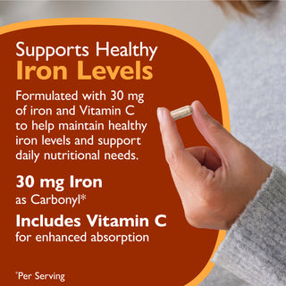 Żelazo 30 mg + Witamina C, kapsułki 