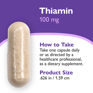 Tiamina Witamina B1, 100 mg, kapsułki