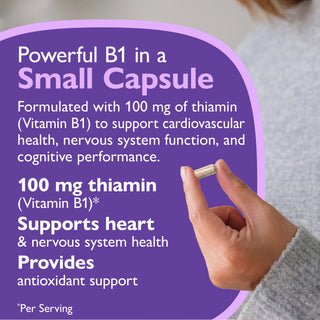 Tiamina Witamina B1, 100 mg, kapsułki
